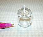 Miniature Clear Glass Cookie/Candy Jar/Lid DOLLHOUSE