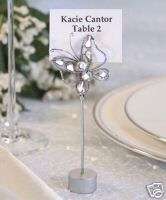 100 Butterfly Place Card Holders with Crystals Favors  