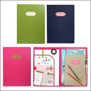 Faux Leather A4 Organizer Pocket File + Free Note_A POCKET FILE  