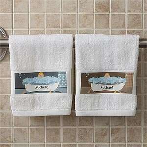  Personalized Hand Towels   Bathtub Family Characters