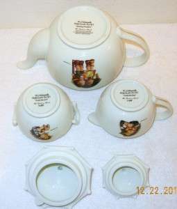 Hummel Porcelain Tea Set Stormy Weather 5 Pieces Tea Pot Sugar 