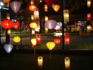 Vietnamese hancrafted silk lantern.  