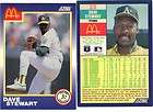 1990 Score McDonald Card Dave Stewart Oakland Athletics #23 Rare NRMT