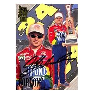   Gordon Autographed 1997 Press Pass Racing Card   Signed NASCAR Cards