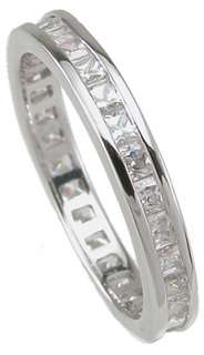 00Ct Princess Cut Eternity Wedding Band Ring  