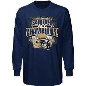   Jackets Youth Navy Blue 2009 ACC Champions Helmet Long Sleeve T shirt