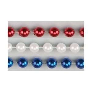 Red, White, and Blue Bead Necklaces 
