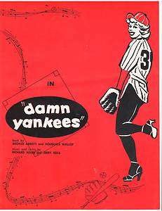   Kenley Players Damn Yankees Bert Parks Souvenir Theater Program  