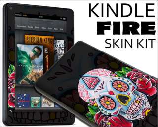   Fire Skin Vinyl Decal eBook Netbook Tablet #295 Sugar Skull  