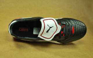 PUMA Esito Finale R FG Futbol Soccer Cleats Shoes Black White Red Men 