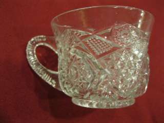 punch bowl cut glass mug cup detailed  