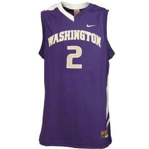 Nike Washington Huskies #2 Purple Replica Basketball Jersey (XX Large 