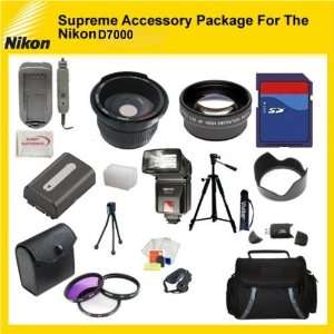  Supreme Accessory Package For Nikon D7000 includes 16GB 