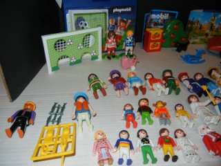 Huge Lot of Playmobil ship zoo race car people spare parts pieces fort 