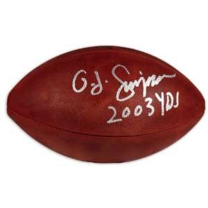  O.J. Simpson Signed Football   Inscribed 2003 Yds. Sports 