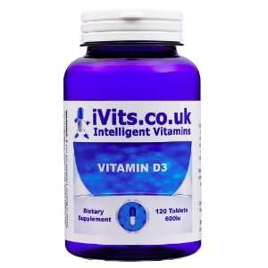  iVits Intelligent Vitamins, Vitamin D3, 600iu, 120 Tablets 