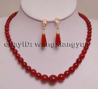 Charming Red Ruby Gemstone Jewelry Necklace Earring18  