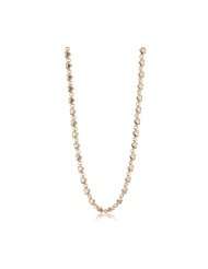 HAN CHOLO Shadow Series Rose Plated Brass Hearts Beads Necklace, 26