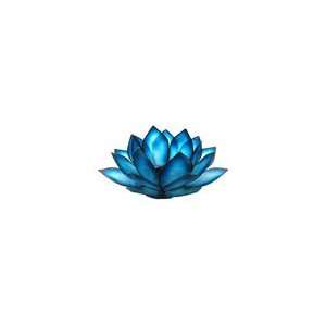 Natural Shell Tea Light Holder   Small Lotus   Paradise Blue Lagoon 