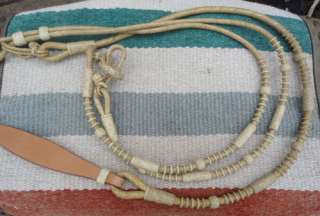 NICE SET OF RAWHIDE BRAIDED WESTERN REINS WITH ROMEL AND DIFFICULT 
