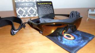 OAKLEY FLAK JACKET POLARIZED ROOTBEER WITH GOLD XLJ CUSTOM SUNGLASSES 