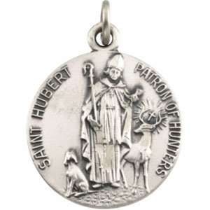  Sterling Silver St. Hubert Patron Saint of Hunters Medal 