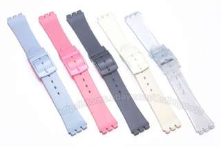 17mm Resin Watch Band Strap fits standard Swatch Watch  