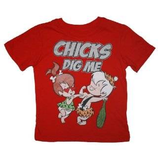 Pebbles & Bam Bam Chicks Dig Me Toddler T Shirt by Hanna Barbera