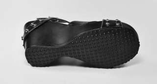   DAVIDSON Lorie Ann Black Women Size Casual Wedges Sandals 82326  