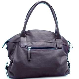 Dasein Fashion strip shoulder bag handbag purple  
