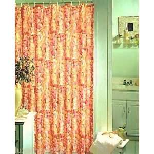  Picasso Abstract Floral Fabric Shower Curtain Gold   Beige 