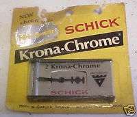 1968 UNUSED Schick KRONA•CHROME Razor Blades  