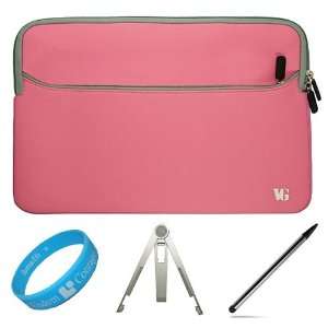 Pink Durable Neoprene Sleeve Carrying Case for T Mobile G Slate 4G 8.9 