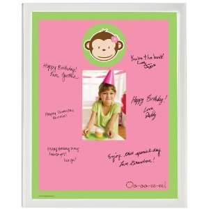  Pink Mod Monkey Framed Signature Matte Party Supplies 