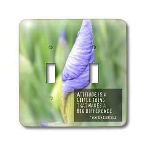 Patricia Sanders Flowers   Attitude Purple Iris Flower Inspirational 