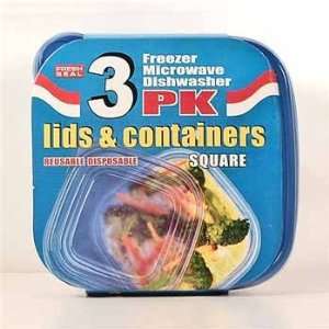  Fresh Seal Plastic Storage Containers w/ Lids Case Pack 24 