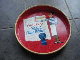 Rare 1970s PABST BLUE RIBBON Serving Beverage Tray Man Cave  