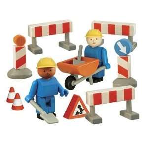  Woody Click Construction Road Workers Toys & Games