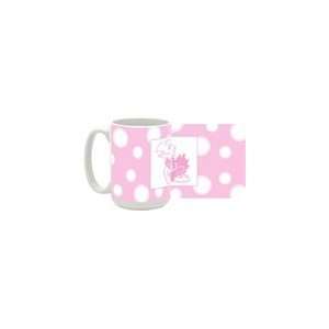   Kansas Jayhawks (Pink Polka Dot) 15oz Ceramic Mug