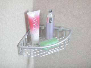 Home Bathroom Vanity Shower Basket Bar Shelf Brushed Space Aluminum 