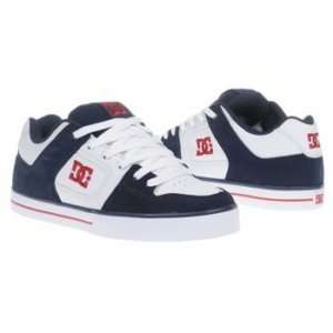 DC Pure size 10 White Red Navy Blue Skate Shoes  