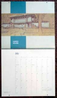 Frank Lloyd Wright Prairie House 1990 Calendar   Architecture  