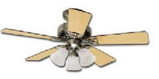   Hill 42 Inch 5 Blade Brushed Nickel Ceiling Fan With Light Kit  