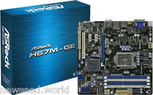 ASROCK H67M GE mATX MotherBoard Intel Socket LGA1155 i3 i5 i7 CPU DDR3 