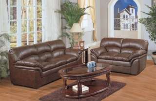 2pcs Modern Traditional Leather Sofa, #BQ 680P1  