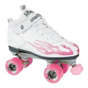  Rock skates Pink Flame Sonic Quad Speed Roller Skates 