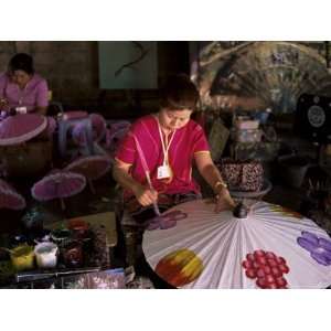 Making Umbrellas, Bo Sang, Pce De Chiang Rai, Thailand, Southeast Asia 