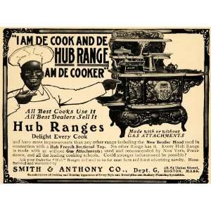 1904 Ad Smith & Anthony Co. Hub Ranges Cooker Stove   Original Print 