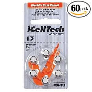  iCell Tech Size 13 Hearing Aid Batteries **Platinum 