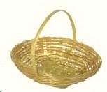 Dollhouse Miniature Basket with Handle by Town Square Miniatures 